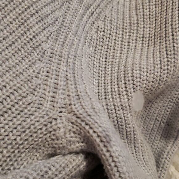 Abound Womens Ribbed Mock Neck Slit Midi Sweater Dress Grey Size Medium NWOT - Picture 5 of 7